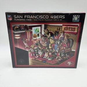 NFL Puzzle San Francisco 49ers Team Logo 500pc Jigsaw Sports Fan Gift 24' X 18"
